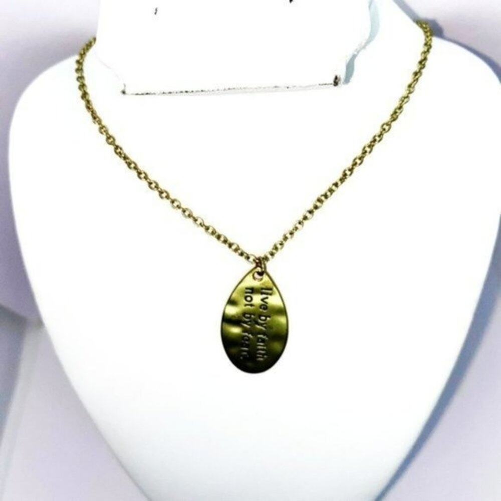 Inspirational Faith Fear Religious Necklace